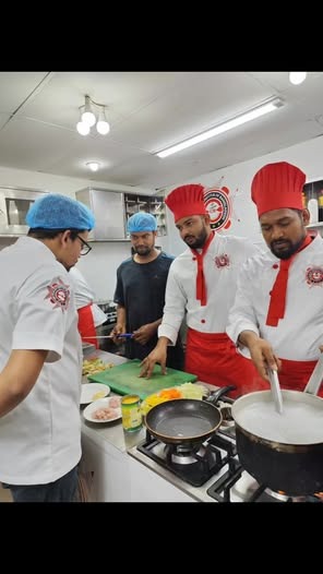 A barista creating latte art